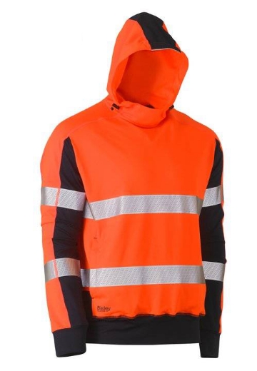 Picture of Bisley, Taped Two Tone Hi Vis Contrast 4 Way Stretchy Hoodie